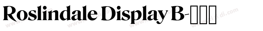 Roslindale Display B字体转换 Roslindale Display B字体转换